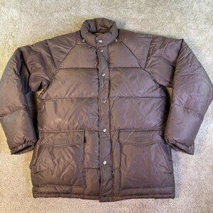 VTG 70s/80s Swan Brand Down Products Brown Quilted Puffer Jacket Men’s Medium